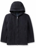PIACENZA 1733 - Brushed Llama Wool-Blend Hooded Coat - Blue