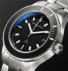 Maurice de Mauriac - L2 42mm Stainless Steel Watch, Ref. No. L2 STEEL WITH STAINLESS STEEL BRACELET - Blue