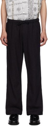 NEEDLES Black Pinstripe Trousers