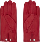 Ernest W. Baker Red Leather Gloves
