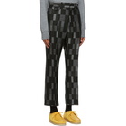 Needles Black Wool Checkered Trousers