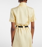 Versace Greca jacquard satin shirt dress