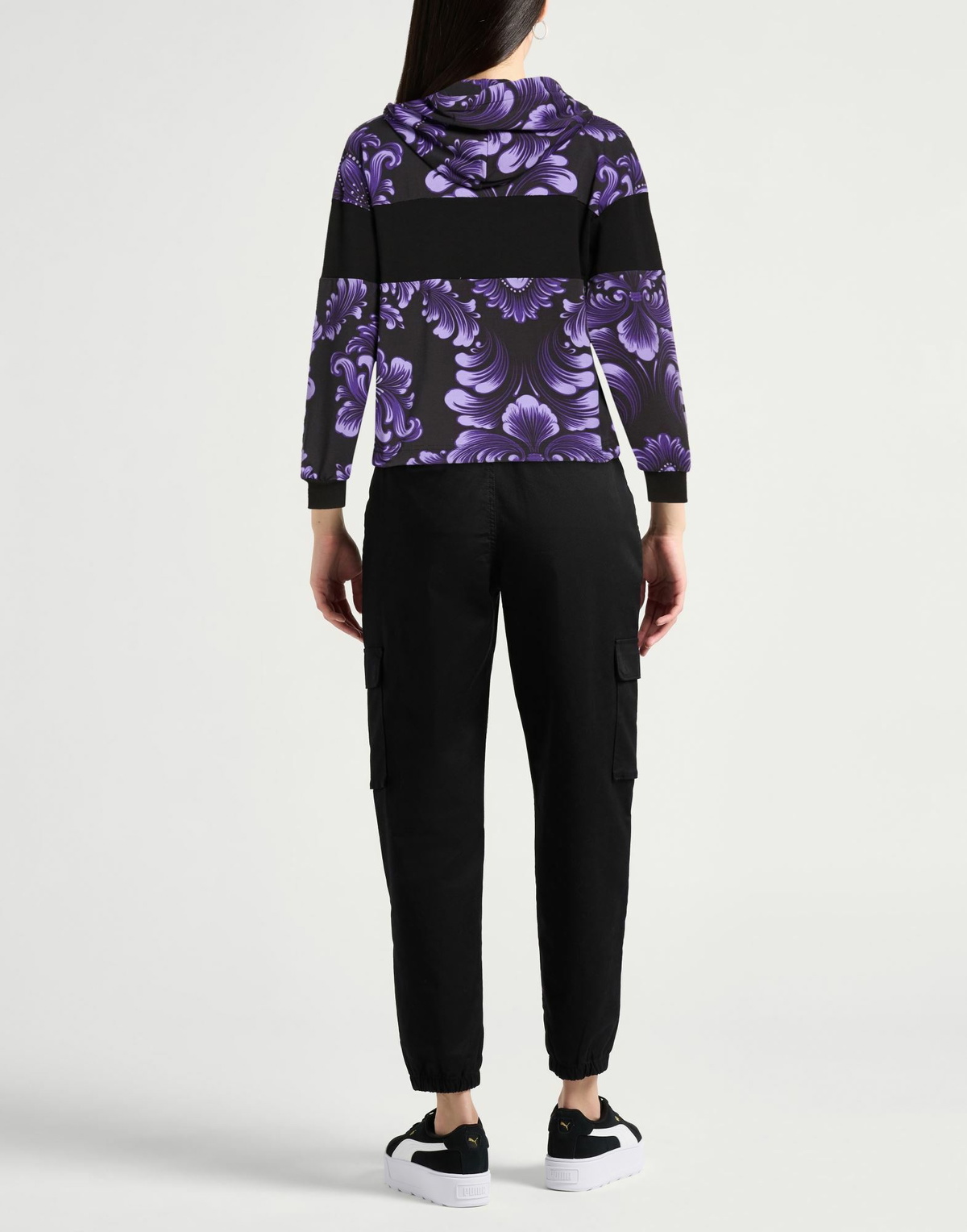 Shoe Womens Sweatshirt in Purple