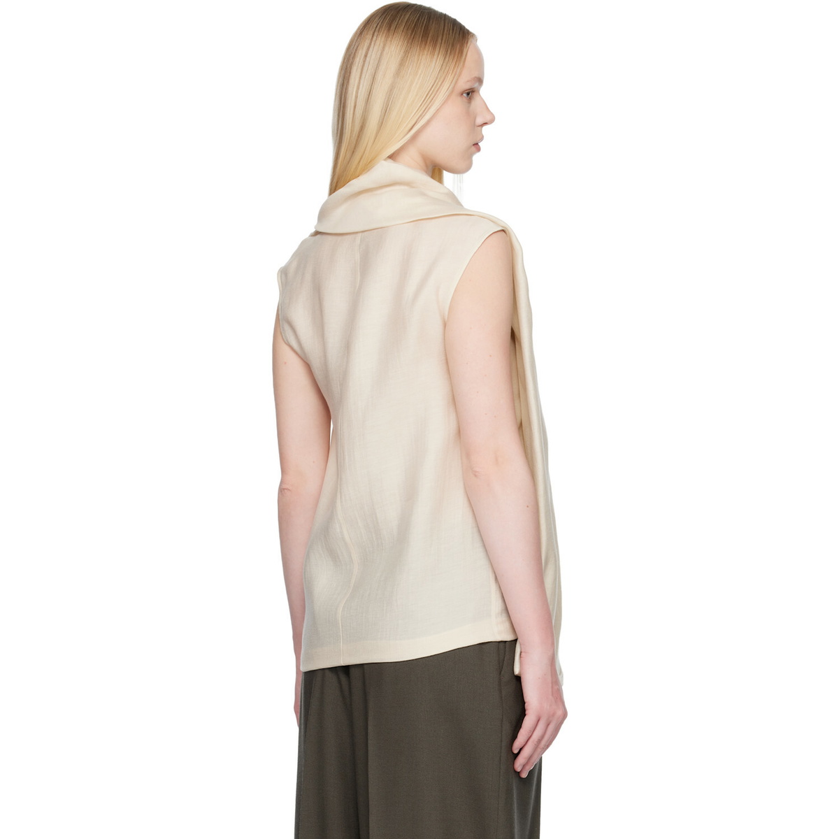 TOTEME Off-White Scarf Blouse