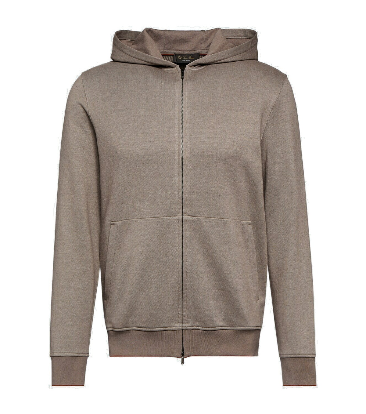 Cotton, cashmere, and wool hoodie in neutrals - Loro Piana