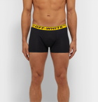 Off-White - Ribbed Stretch-Cotton Boxer Briefs - Black