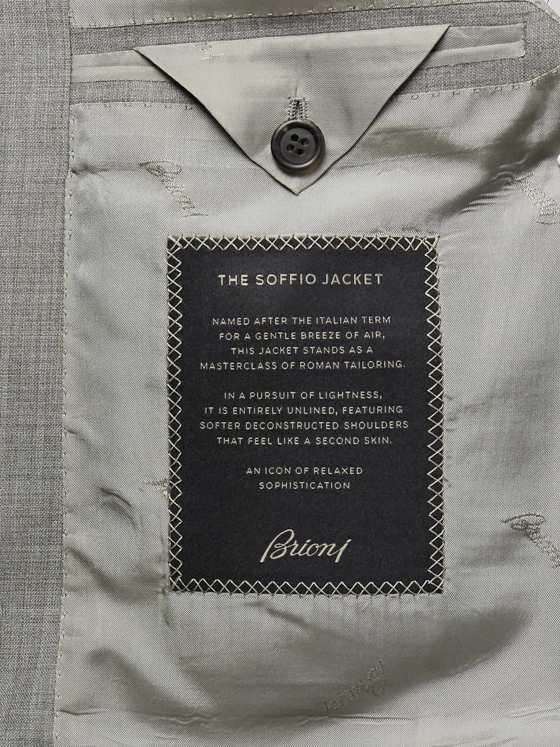 Brioni - Soffio Wool and Silk-Blend Blazer - Gray