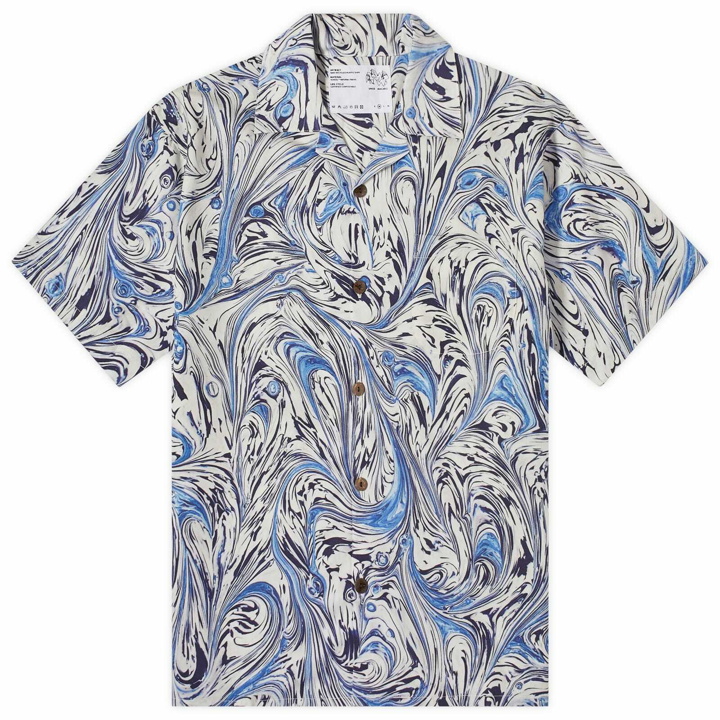 Photo: Space Available Men's Recycled Bottle Vacation Shirt in Sa Blue Wave