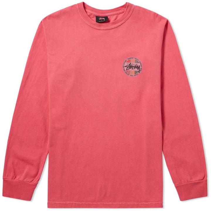 Photo: Stussy Long Sleeve Vintage Dot Pigment Dyed Tee Pink