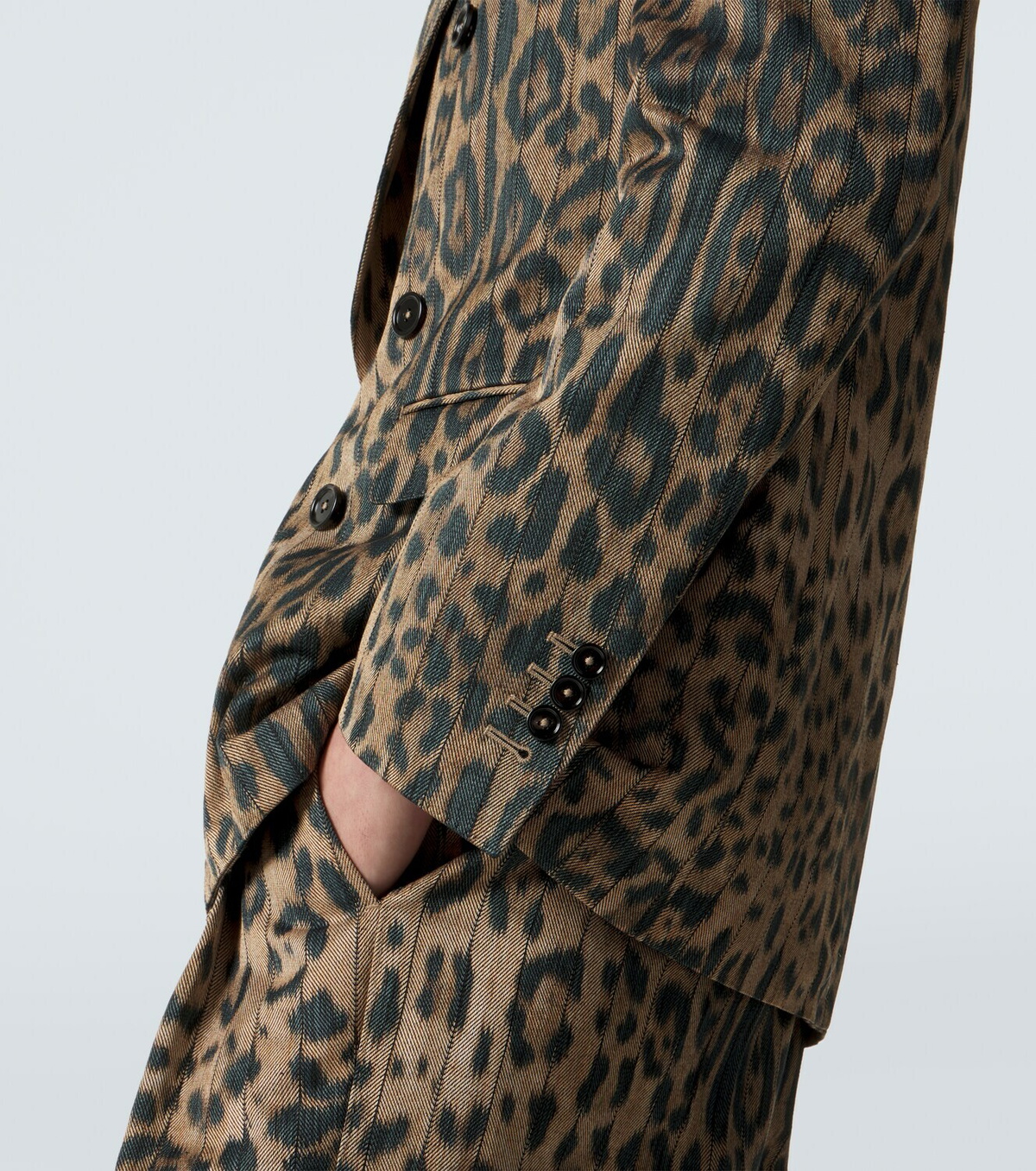 Dolce&Gabbana Leopard-print cotton-blend blazer