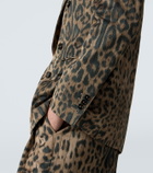 Dolce&Gabbana Leopard-print cotton-blend blazer