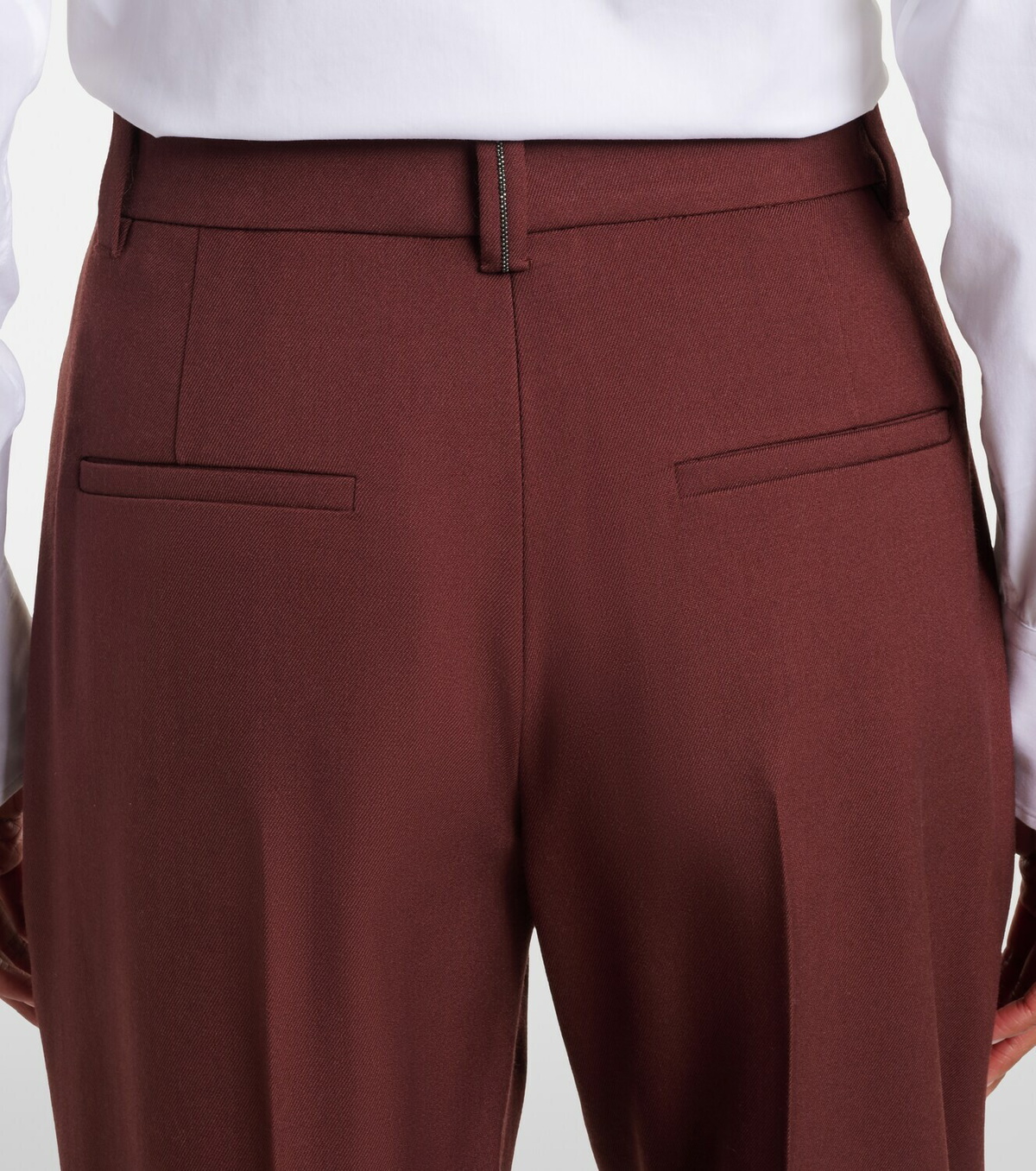 Brunello Cucinelli Monili virgin wool straight pants