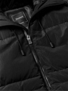 Herno Laminar - Quilted Crinkled-Shell Hooded Down Jacket - Black
