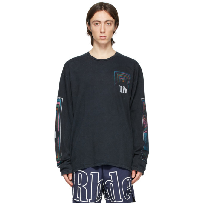 Photo: Rhude Black Box Perspective Long Sleeve T-Shirt