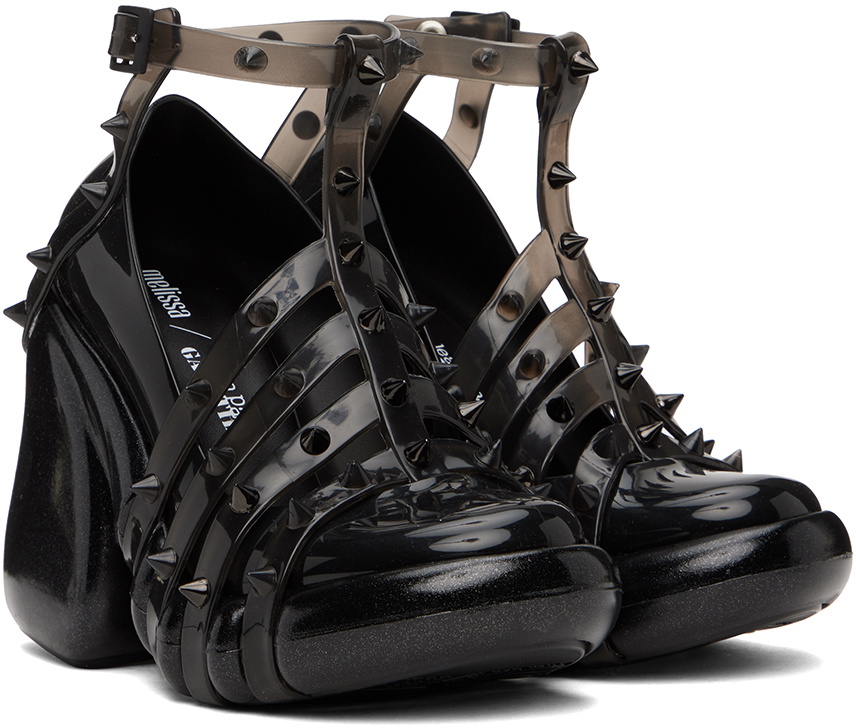 Jean Paul Gaultier Black Melissa Edition 'The Pump Punk Love' Heeled Sandals
