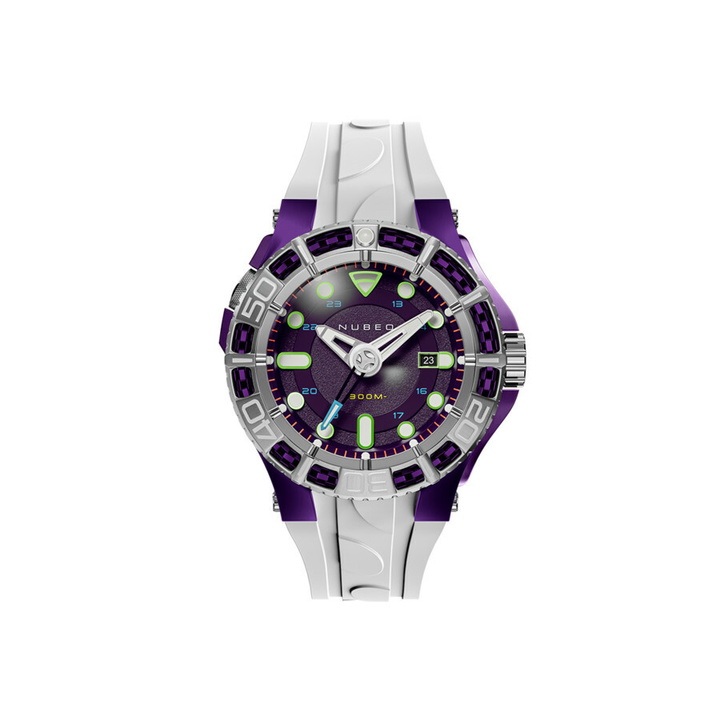 Photo: Nubeo Manta Purple Dial Mens Watch NB-6120-08