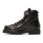 Valentino Black Valentino Garavani VLTN Lace-Up Boots