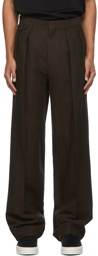 The Row Brown Marcello Linen Trousers