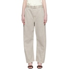 LEMAIRE Gray Twisted Belted Trousers
