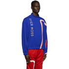 Reebok by Pyer Moss Blue Loose Mock Neck Pullover