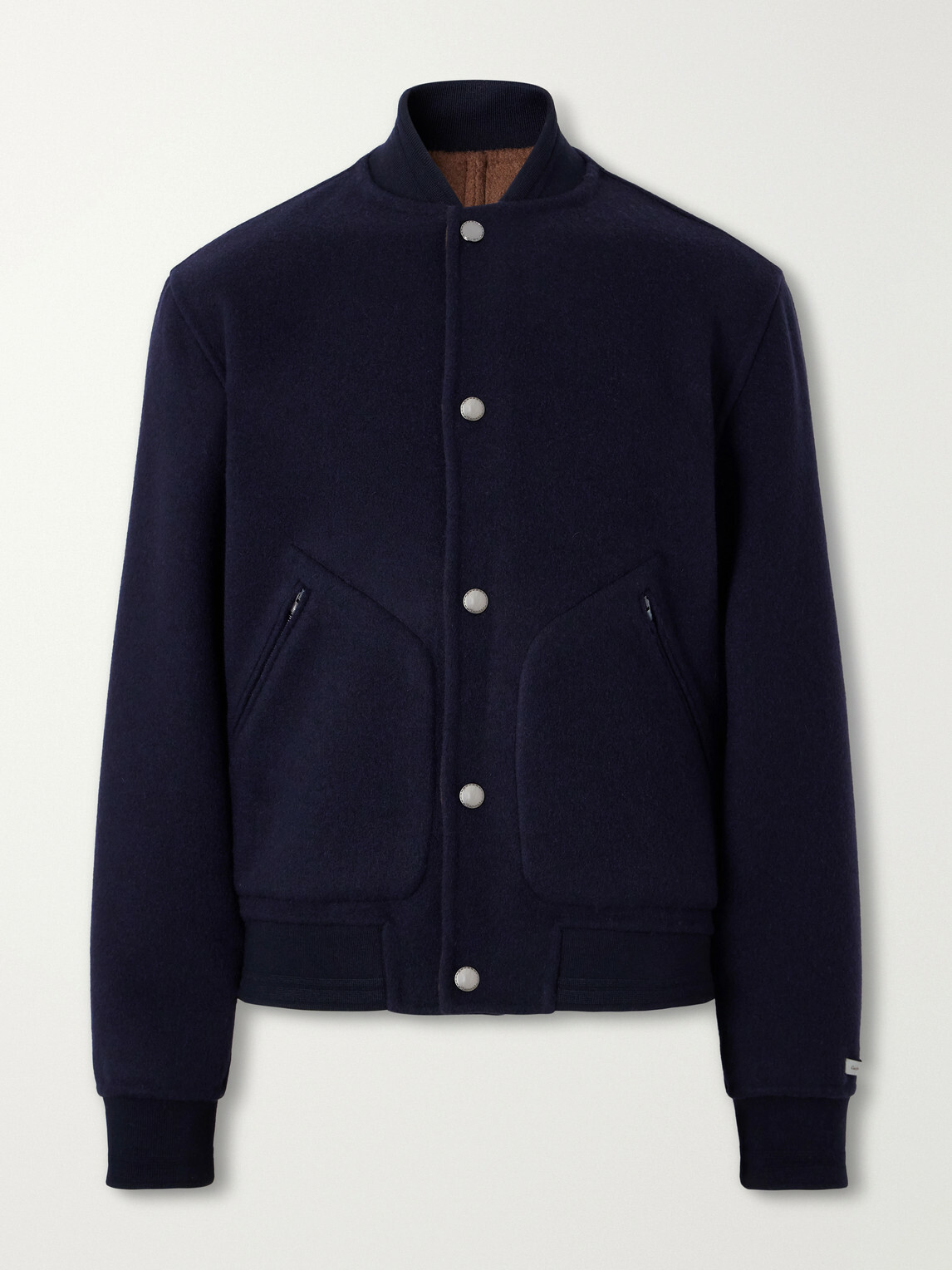 Canali - Reversible Cashmere and Silk-Blend Felt Bomber Jacket - Blue