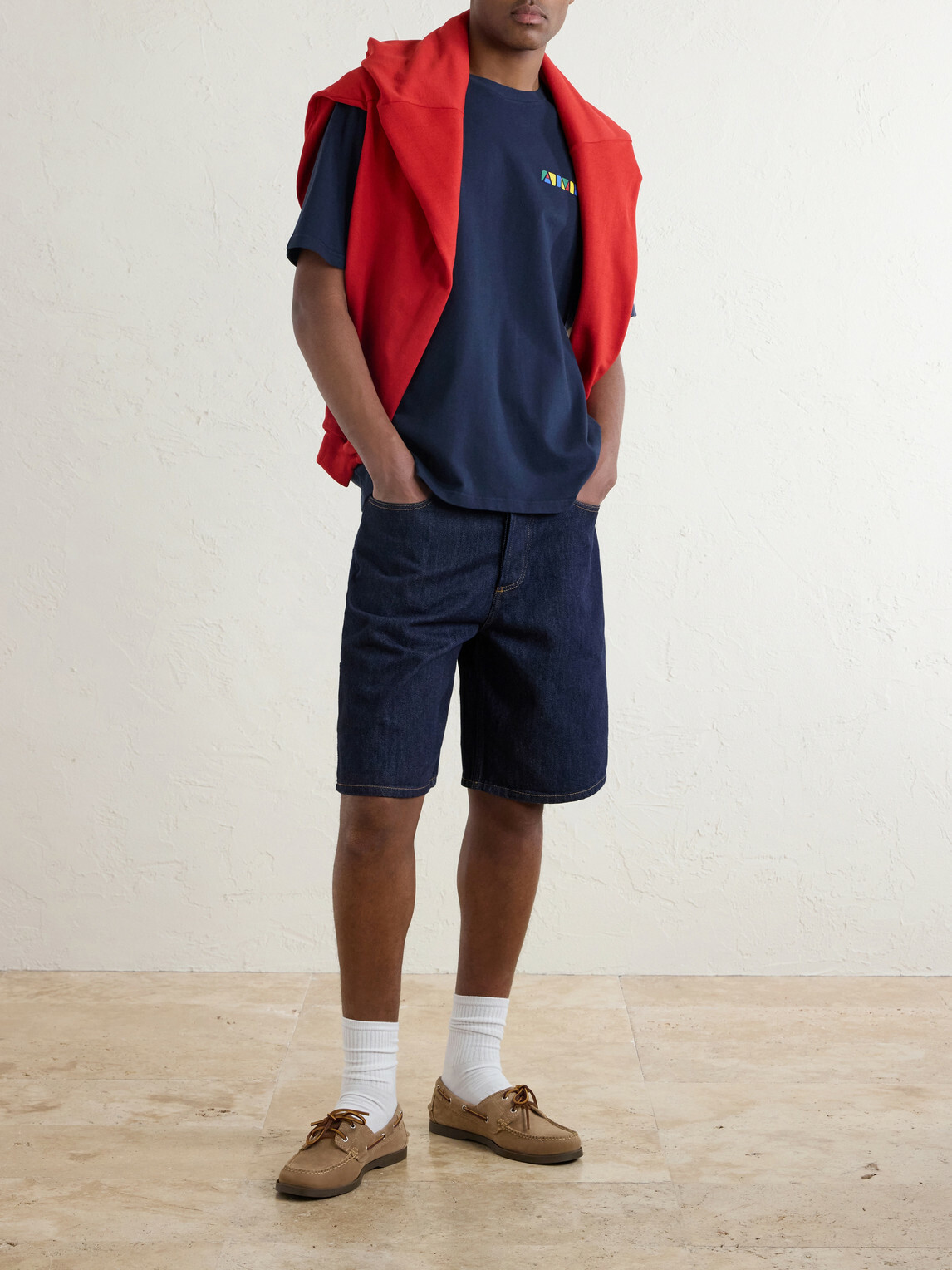 Aimé Leon Dore - Logo-Print Cotton-Jersey T-Shirt - Blue