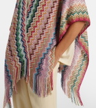 Missoni Zigzag fringed poncho