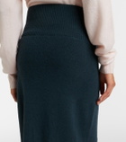 Erdem Floral-appliqué knitted midi skirt