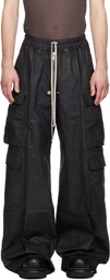Rick Owens DRKSHDW Black Temple Double Jumbo Belas Denim Cargo Pants