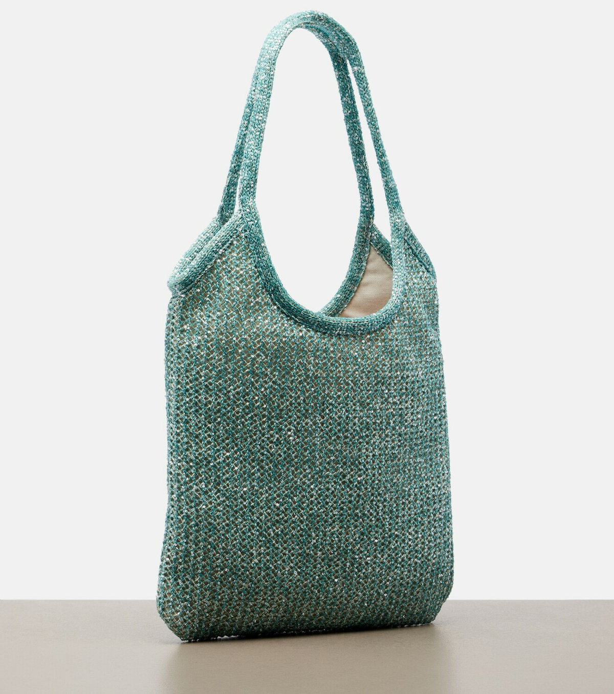 Miu Miu Ivy sequined mesh tote bag