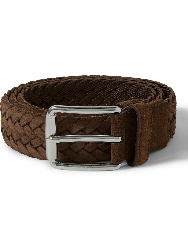 Photo: Tod's - 3.5cm Woven Suede Belt - Brown