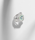 Kamyen 18kt white gold ring with diamonds