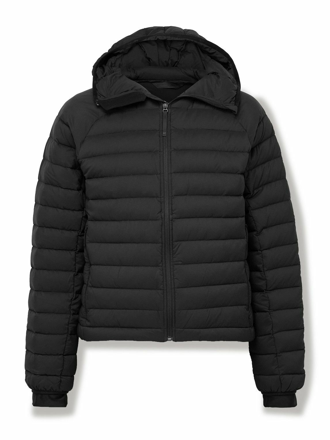 Aztech Mountain - Slim-Fit Stretch-Jersey Trimmed Quilted Shell Down Jacket - Black