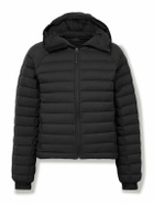 Aztech Mountain - Slim-Fit Stretch-Jersey Trimmed Quilted Shell Down Jacket - Black