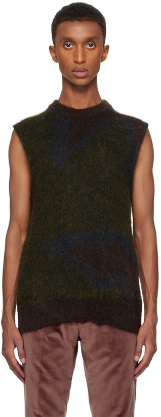 Photo: Paul Smith Khaki Photogram Leaves Vest