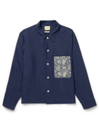 De Bonne Facture - Paisley-Print Cotton Overshirt - Blue