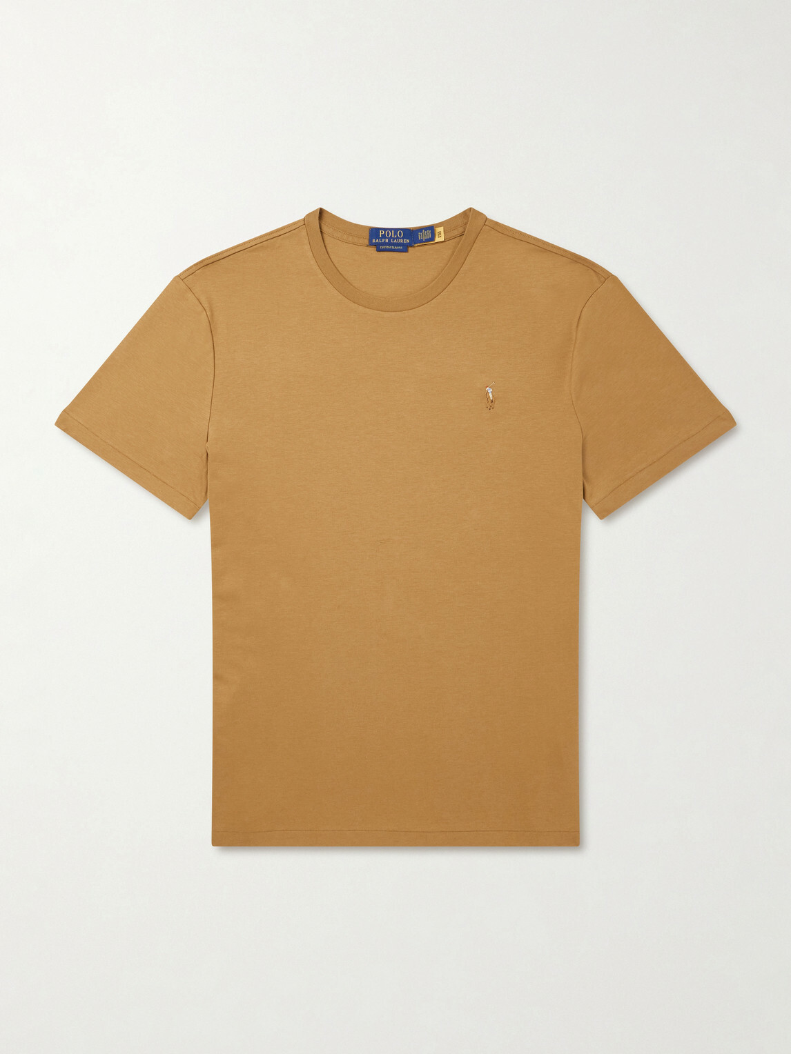 Polo Ralph Lauren - Logo-Embroidered Cotton-Jersey T-Shirt - Brown