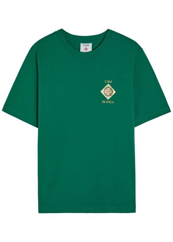 Photo: Casablanca Plafond Orne De Musique Cotton T-shirt Green