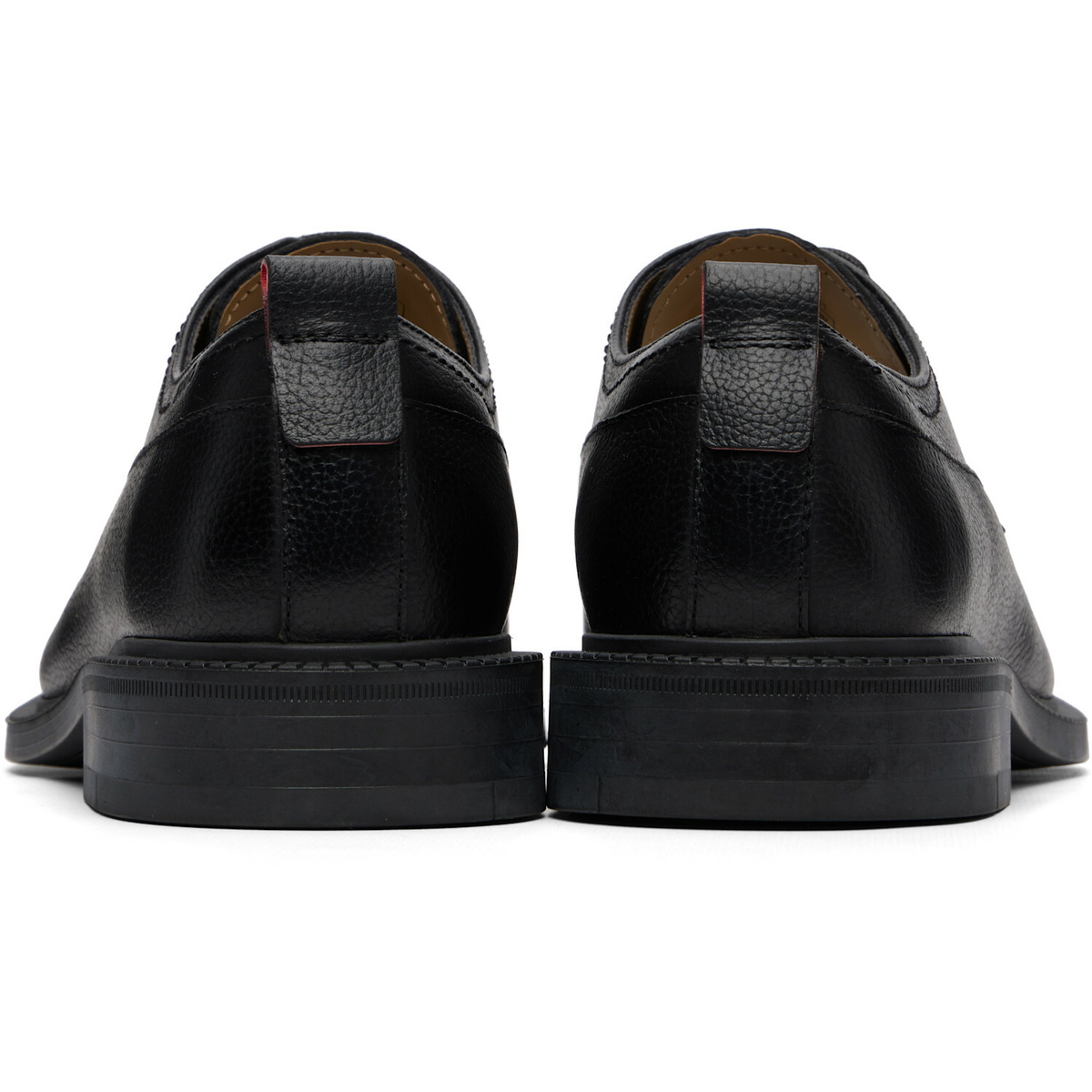 Hugo Black Grained Leather Derbys