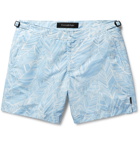 Ermenegildo Zegna - Slim-Fit Mid-Length Printed Swim Shorts - Men - Light blue