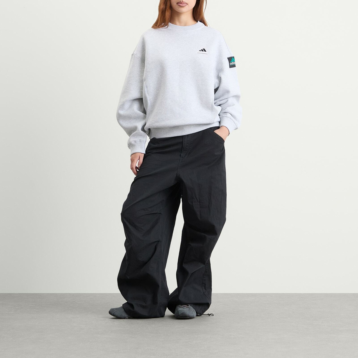 Adidas EQT Crew Sweatshirt in Light Grey Heather