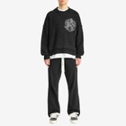 Cole Buxton Men's Collegiate Crest Knit Sweater in Washed Black