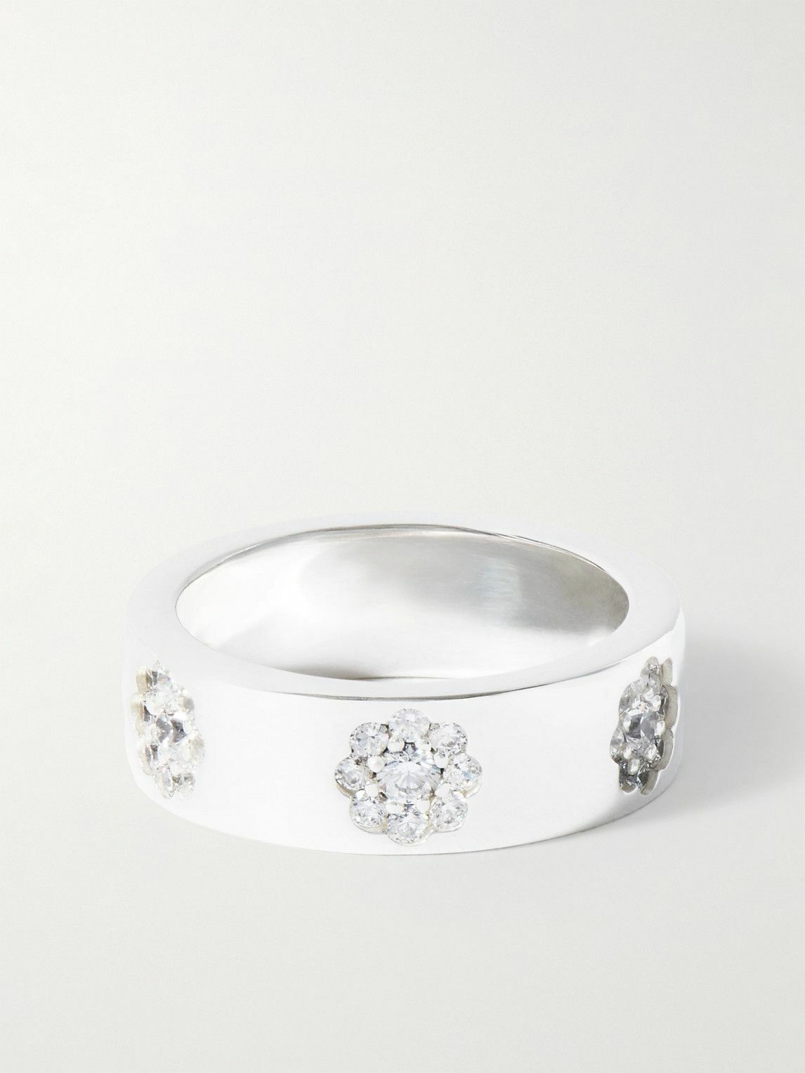 Hatton Labs - Daisy Silver Cubic Zirconia Ring - Silver
