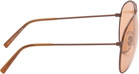 Acne Studios Brown Metal Aviator Sunglasses