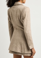 Odd Muse The Ultimate Muse Striped Brushed-knit Blazer Brown