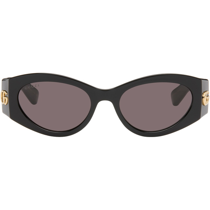 Photo: Gucci Black GG Corner Cat-Eye Sunglasses