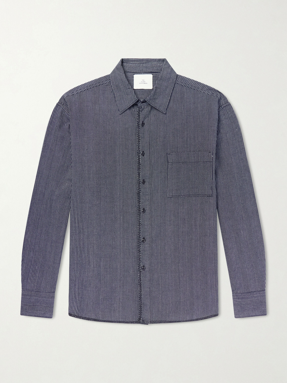 The Elder Statesman - Summer Weave Cotton Shirt - Blue
