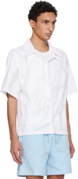 Casablanca White 'The Art Of The Serve' Fil Coupé Shirt