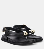 Souliers Martinez Spiaggia embellished leather sandals