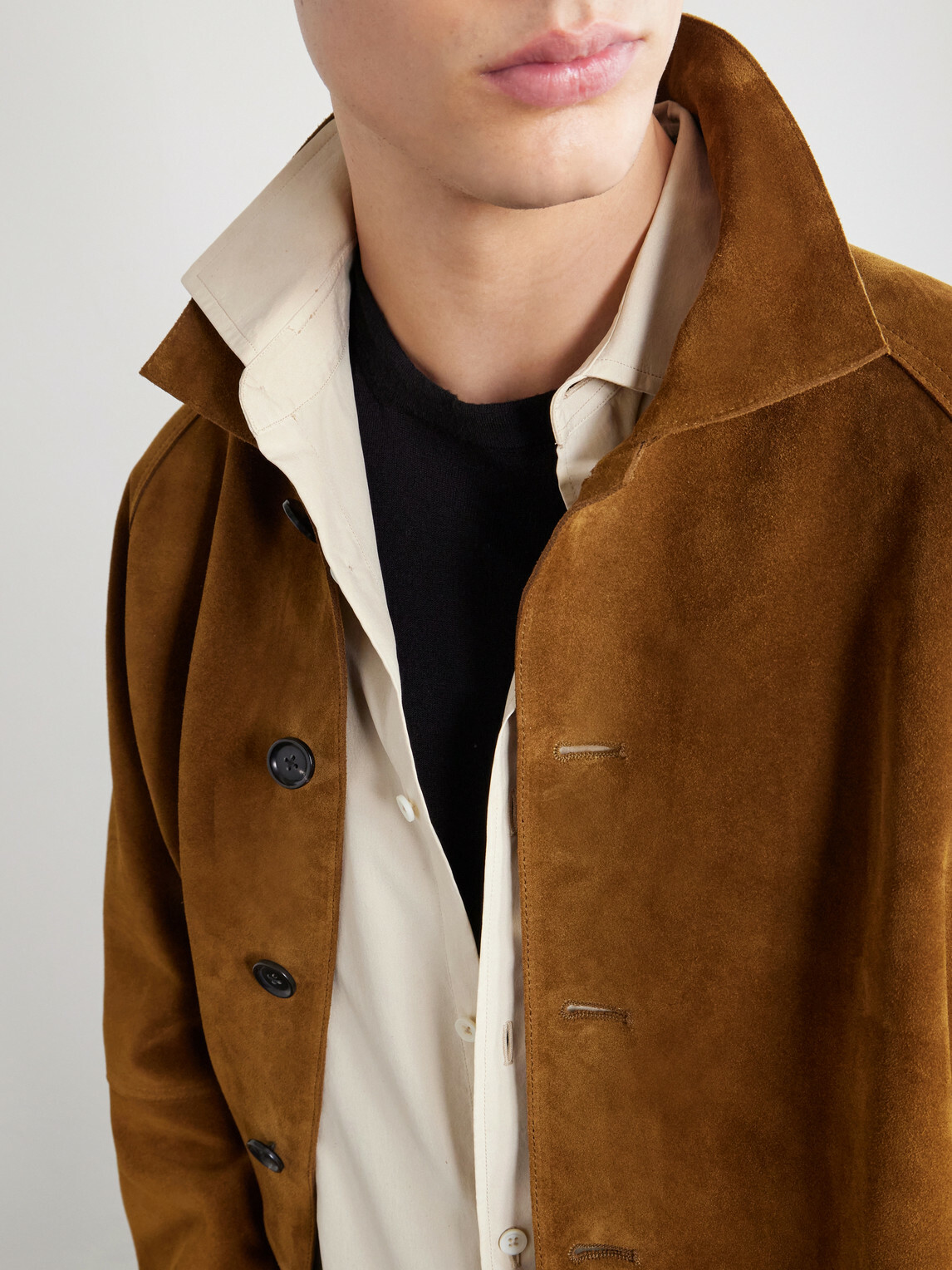 Studio Nicholson - Bowe Suede Jacket - Brown